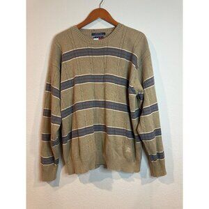 Tommy Hilfiger Tan & Blue Striped Vintage Sweater
